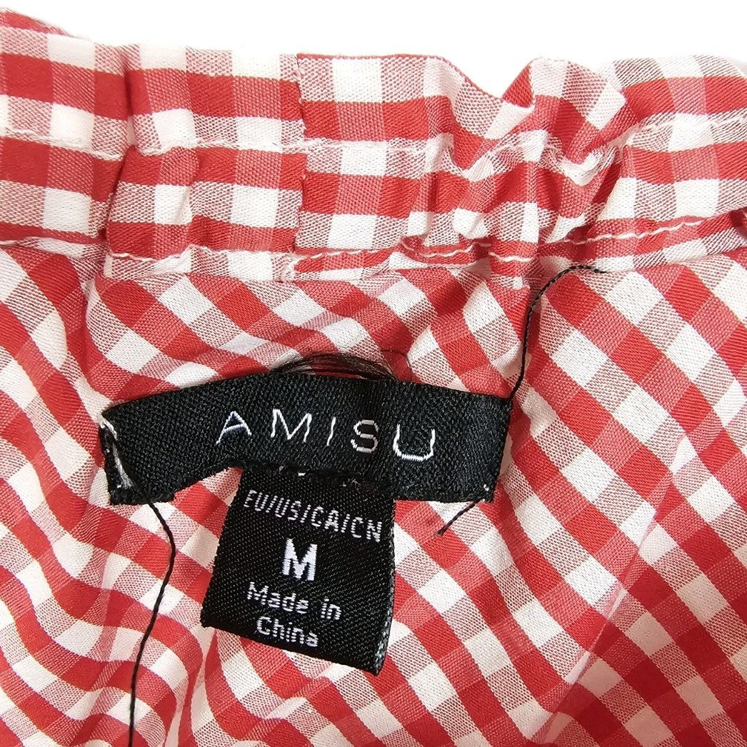 EK10558 Damen Trachtenbluse von Amisu, Rot/Weiß,  Gr. M1