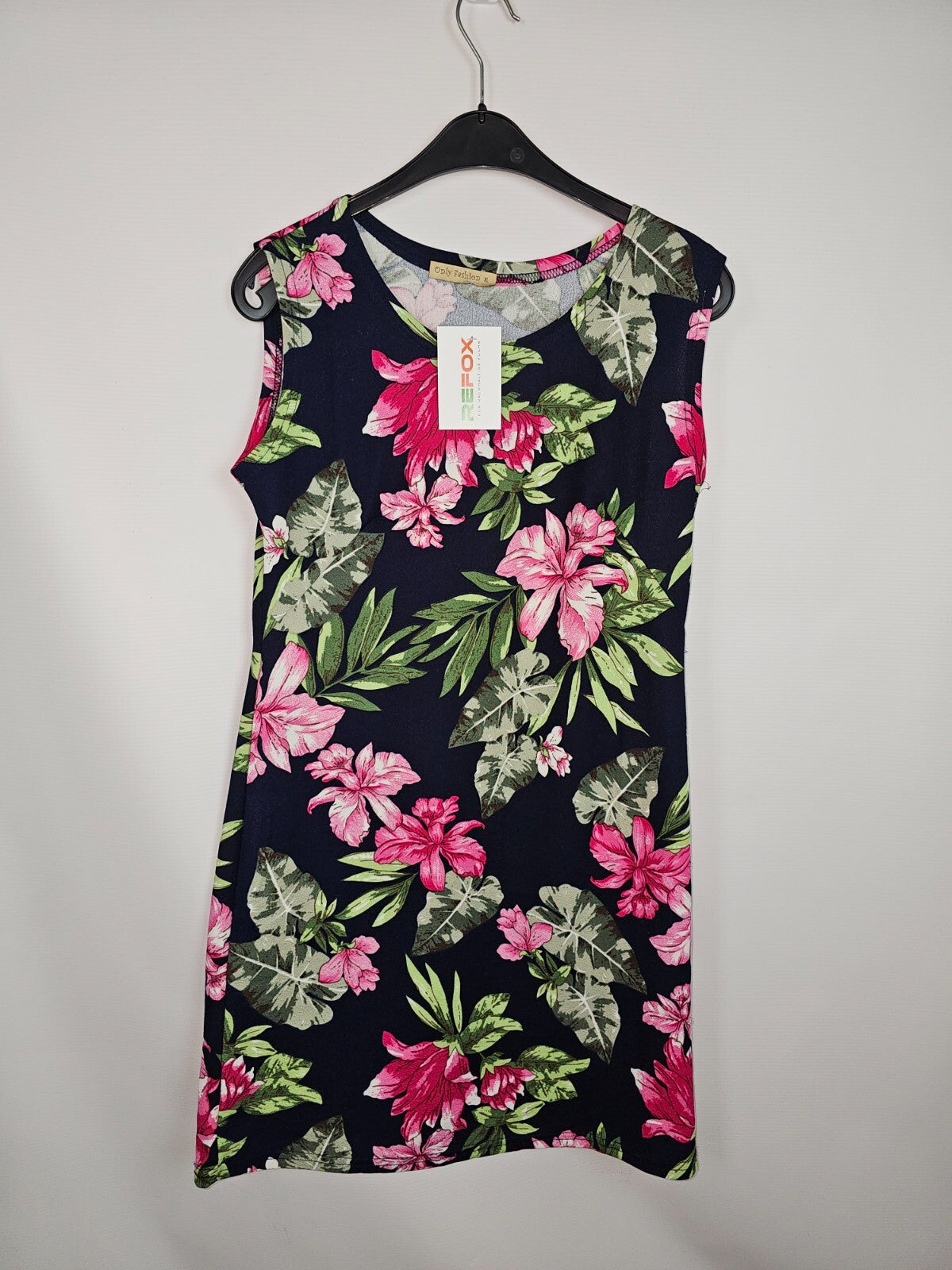 EK6457 Damen Kleid von Only Fashion, schwarz mit Blumen, Gr.XL0