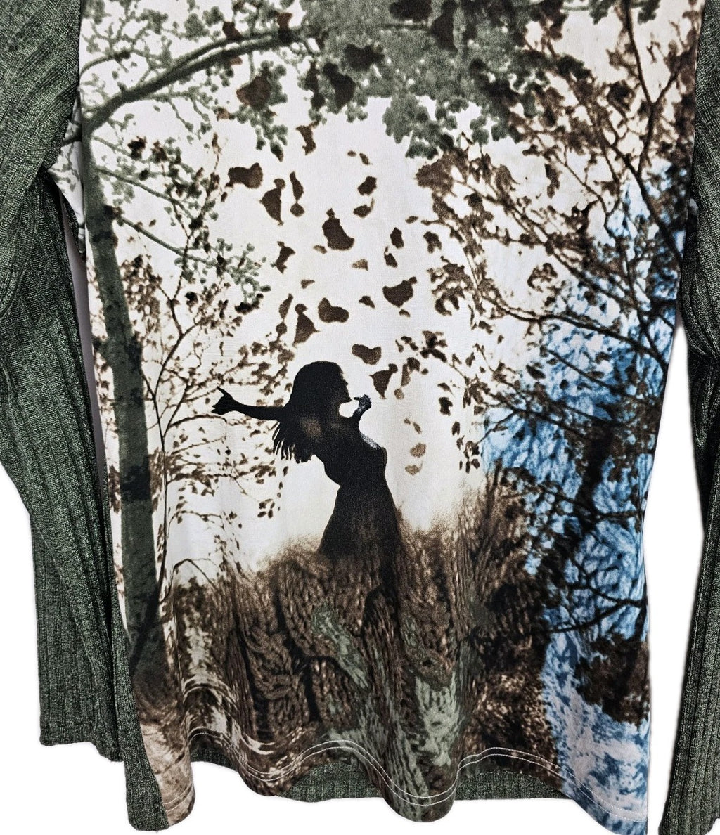 EK8440 Damen Langarmshirt von Paola!, grün, Gr.M1