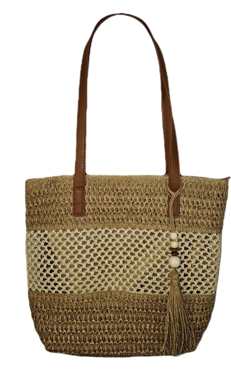 EK9426 Damen Tasche, beige, Mittelgroß0