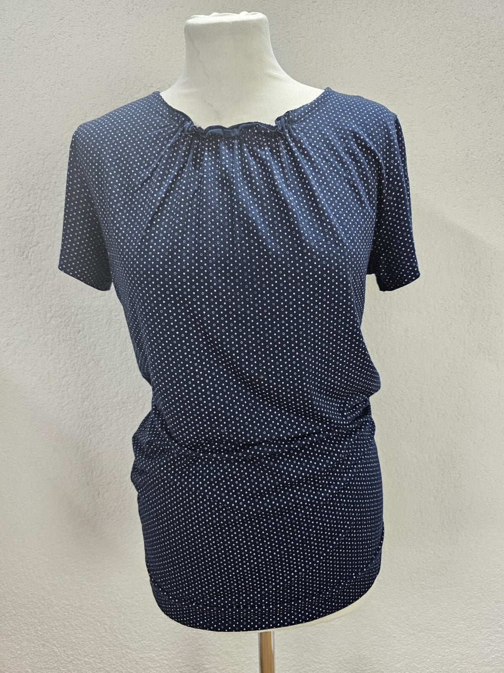 EK6228 Damen T-Shirt von Mark Adam, dunkelblau, gepunktet, Gr. M0
