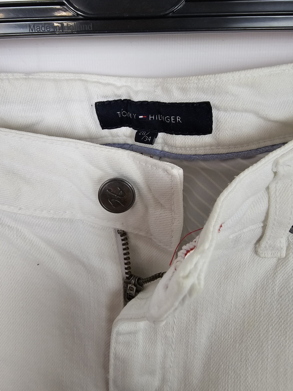 EK9091 Damen Jeans von Tommy Hilfiger, Weiß, Gr. 28/343