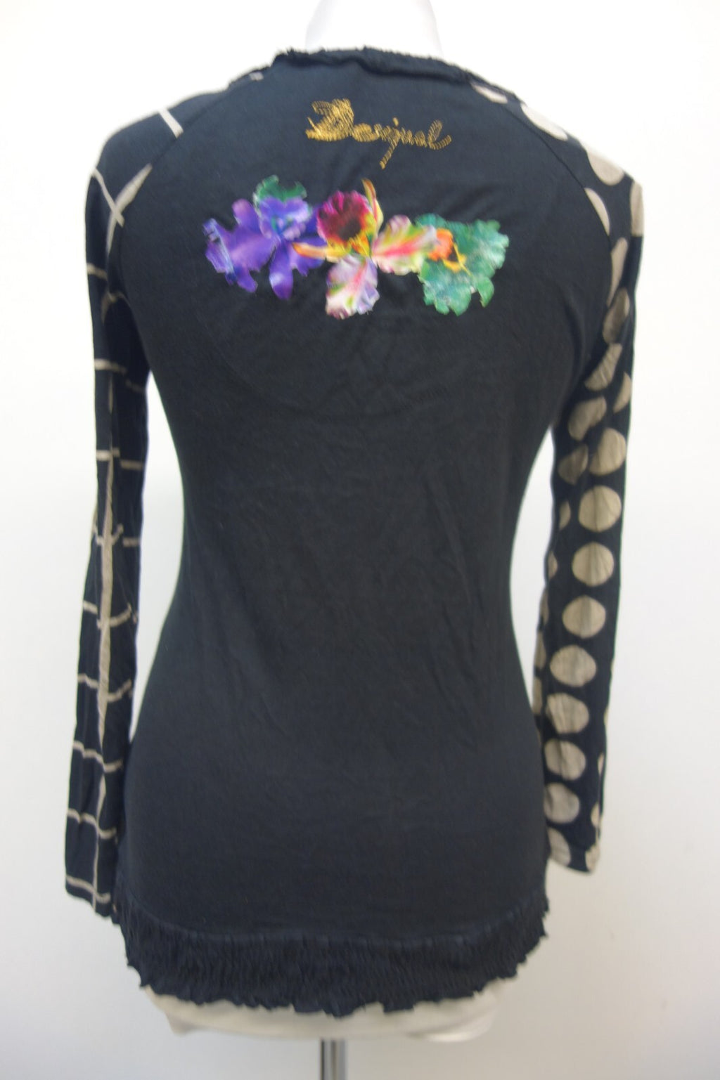 EK2653 Damen Oberteil  Desigual Größe M bunt, schwarzes Muster4