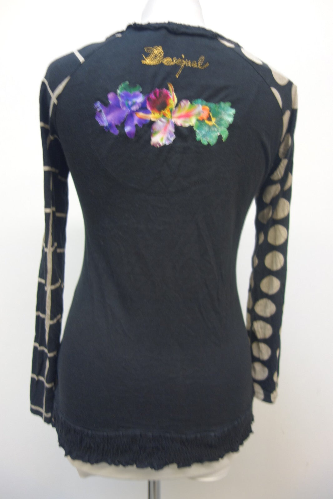 EK2653 Damen Oberteil  Desigual Größe M bunt, schwarzes Muster4