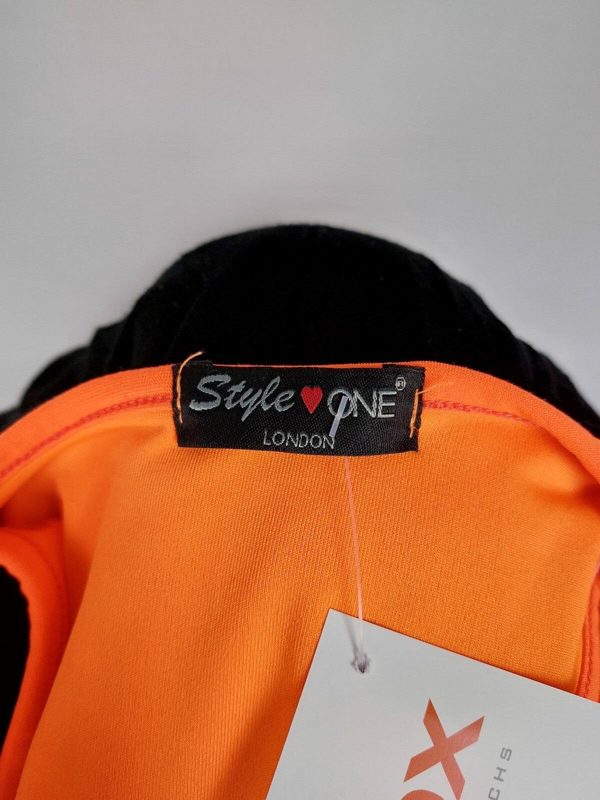 EK4447 Damen Top von Style One, schwarz/orange, Gr. S5