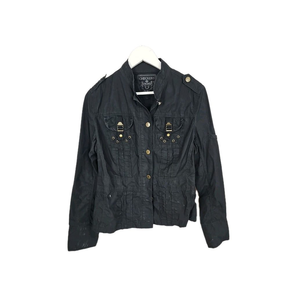 EK10025 Damen Jacke Checkers Gr.L Schwarz0