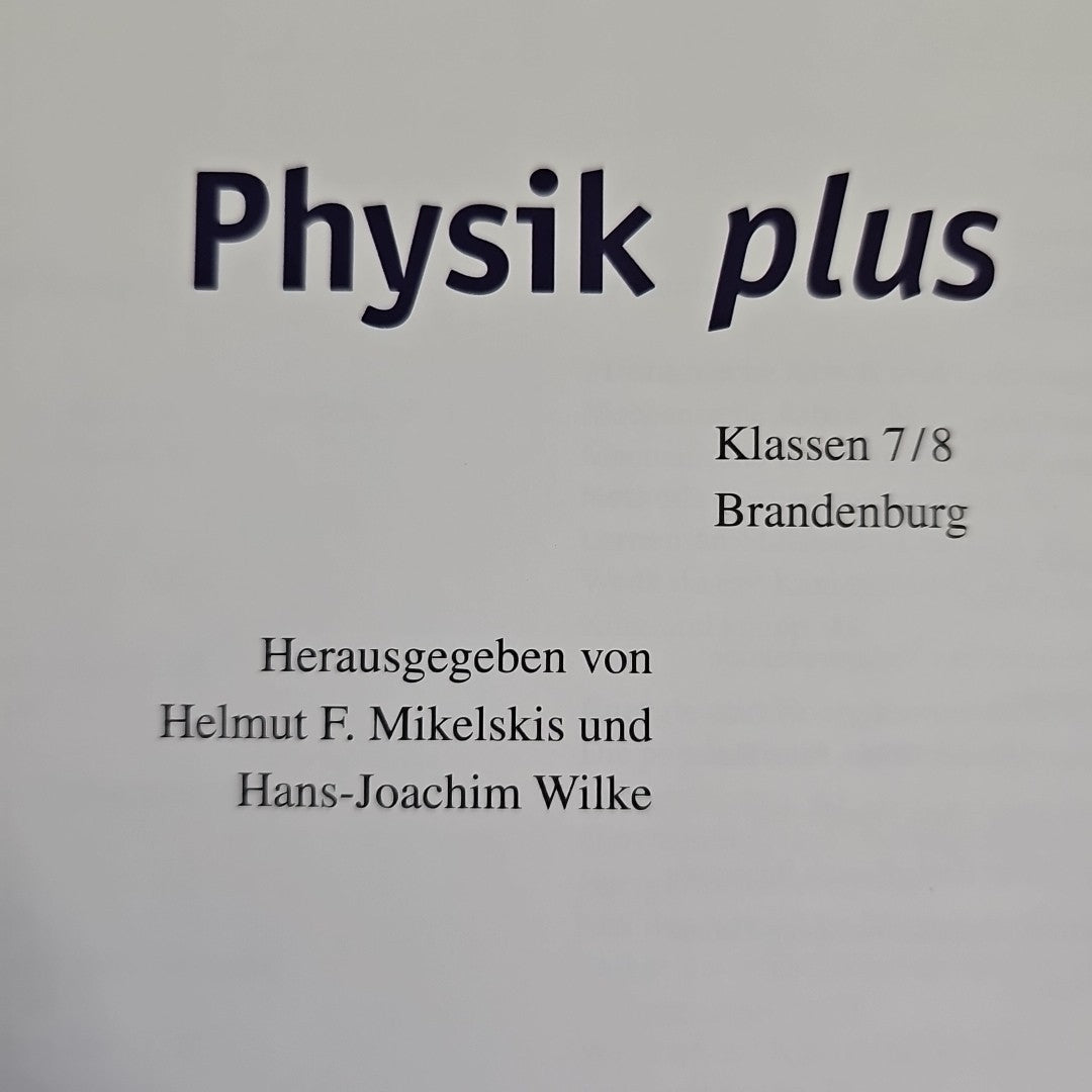 EB4141 Physik Plus - Klasse 7/8, Brandenburg, Volk und Wissen2