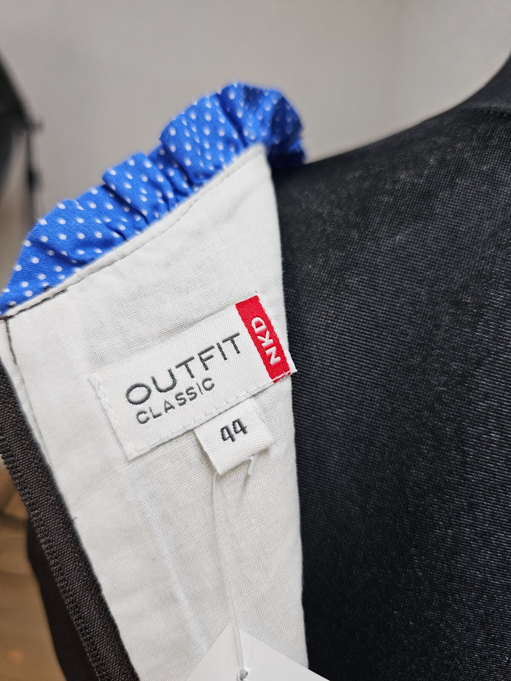 EK5674 Damen Dirndl von NKD, braun/blau/weiß, Gr. 4410