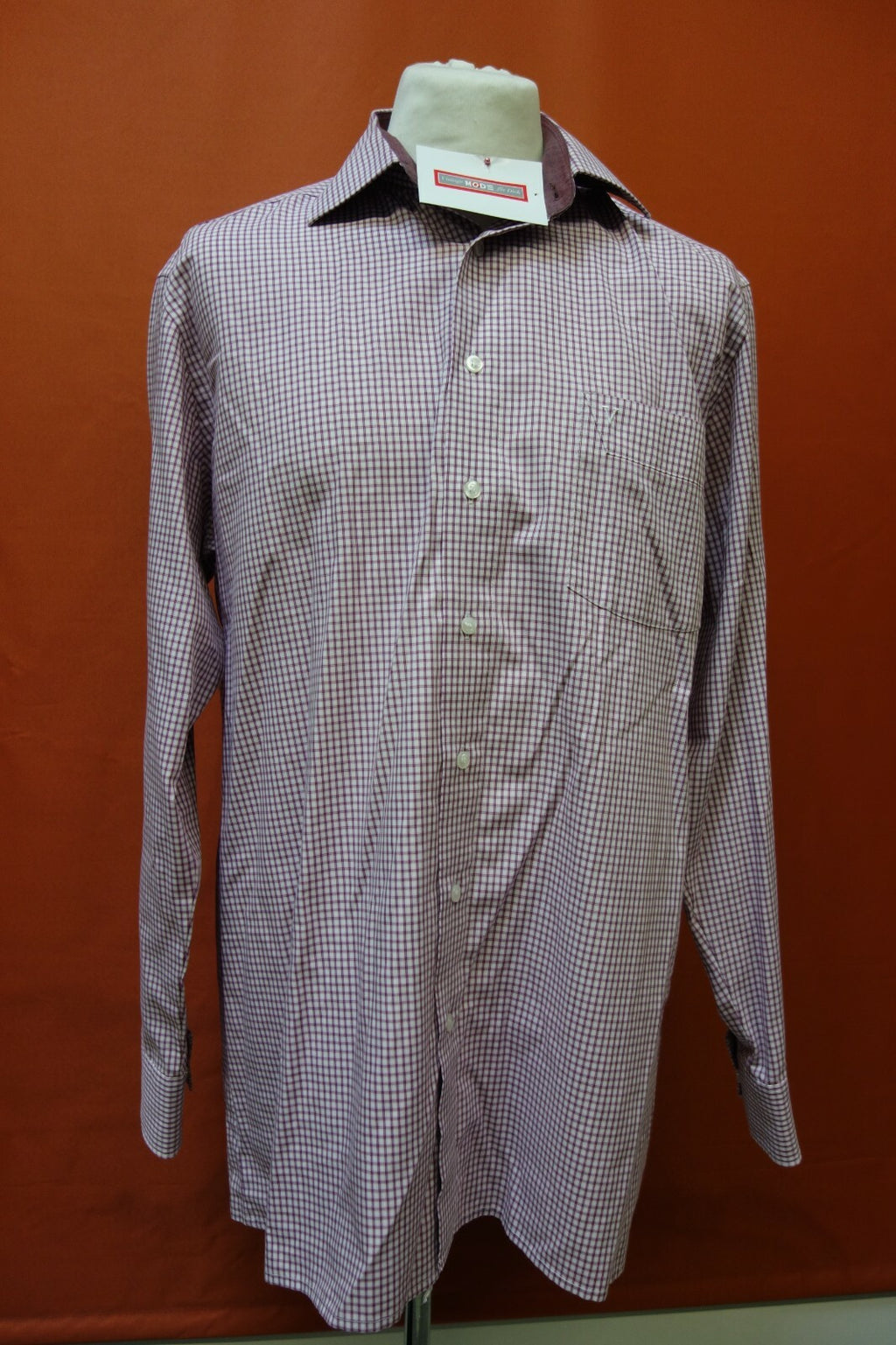 EK4121 Herren Hemd von Marvelis, lila kariert, 44, Slim Fit0