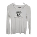 EK9125 Damen Langarmshirt von Route 66, weiß, Gr.S0