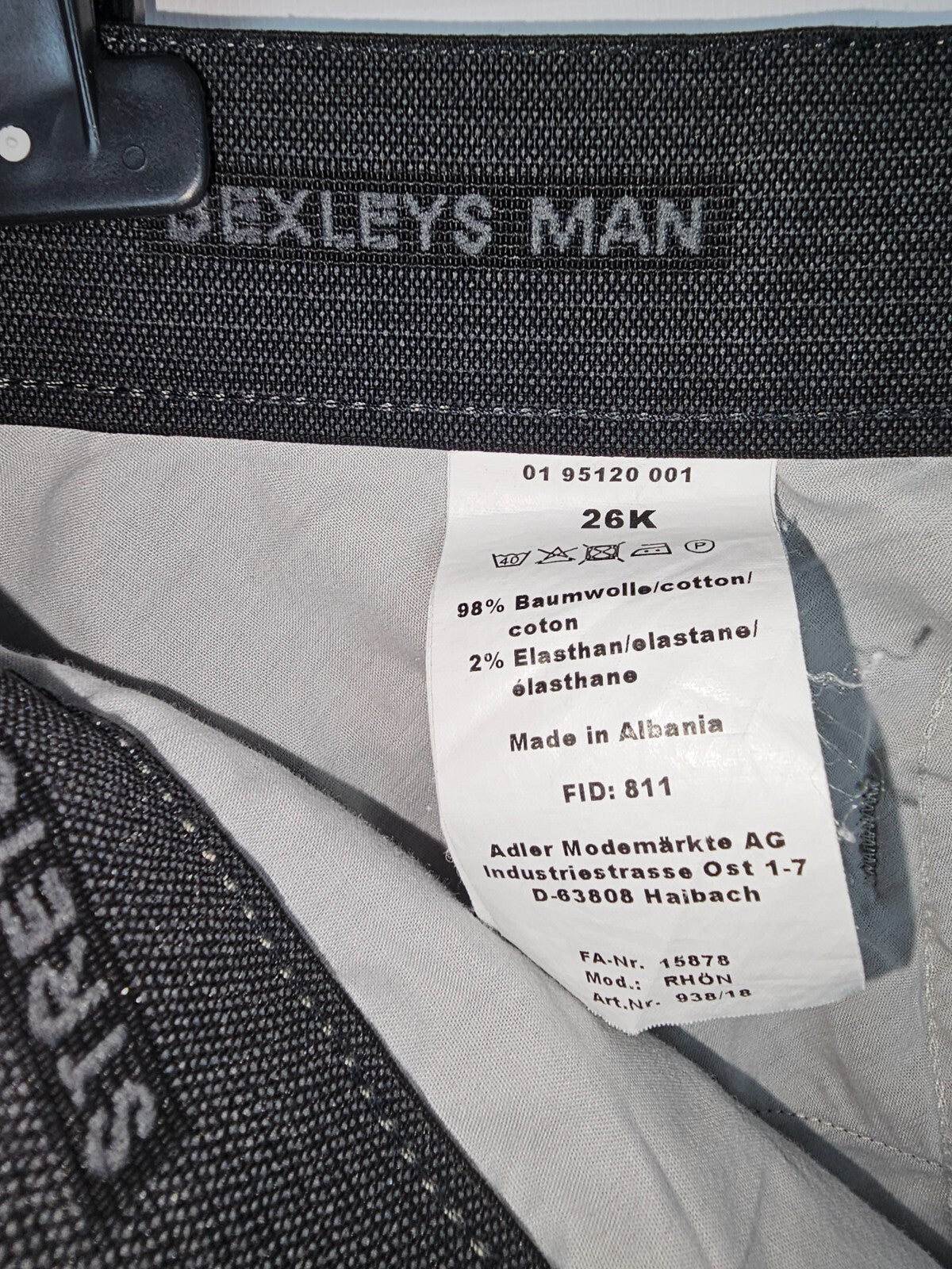 EK6486 Herren Jeans von Bexleys Man, grau, Gr.26K4
