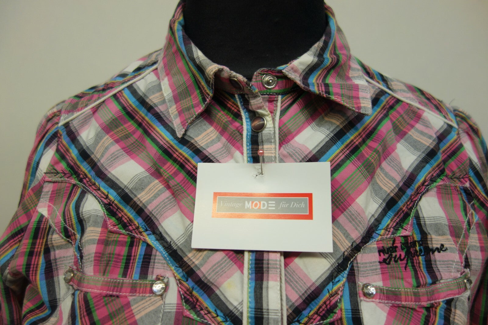 EK0288 Damen Bluse von River Island, kariert, Gr. L 421