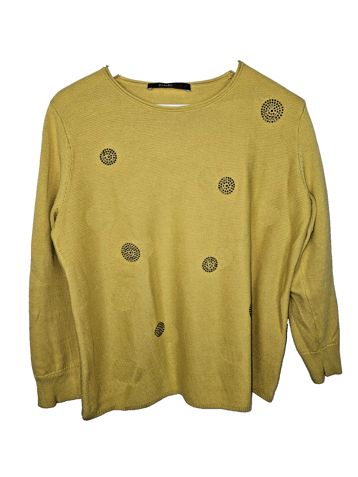 EK7279 Damen Pullover von Estelle Jolie, gelb, Gr.440