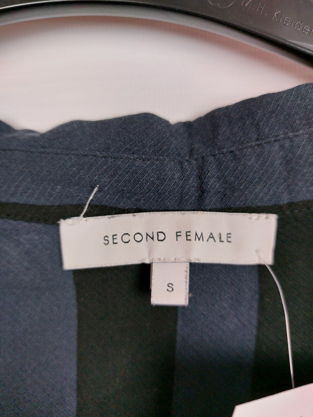 EK4391 Damen Bluse von Second Female, dunkelblau-schwarz, Gr.S8