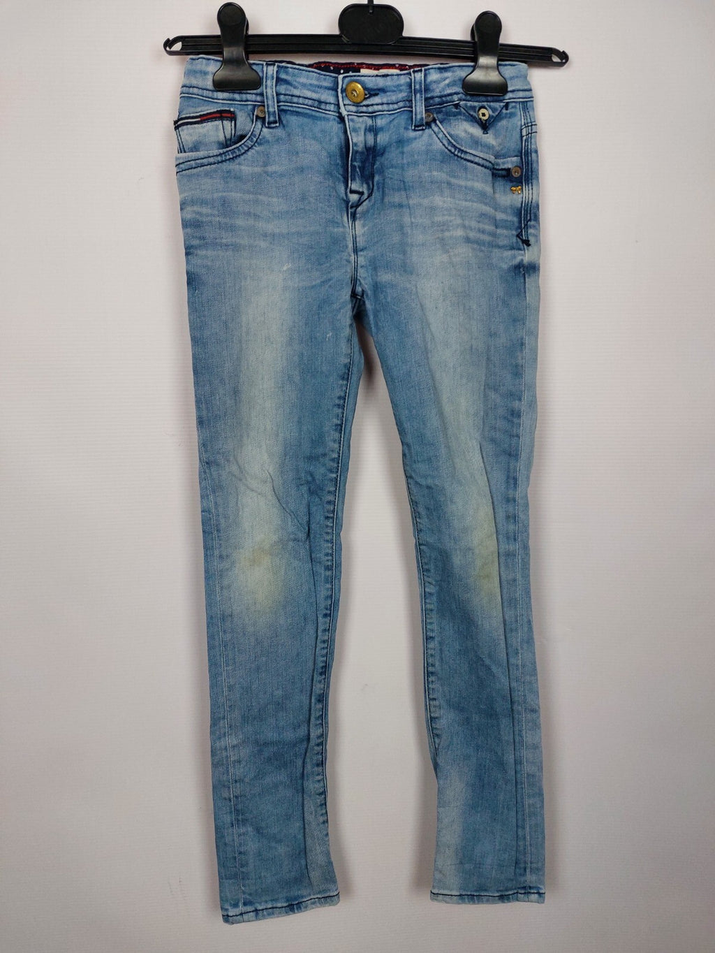 EK0842 Mädchen Jeans von Tommy Hilfiger Denim, blau, Gr.1520