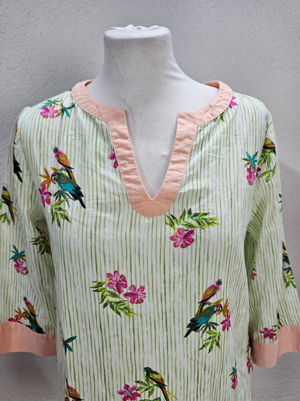 EK5642 Dame Bluse von Milano, grün, gestreift, Gr. 361