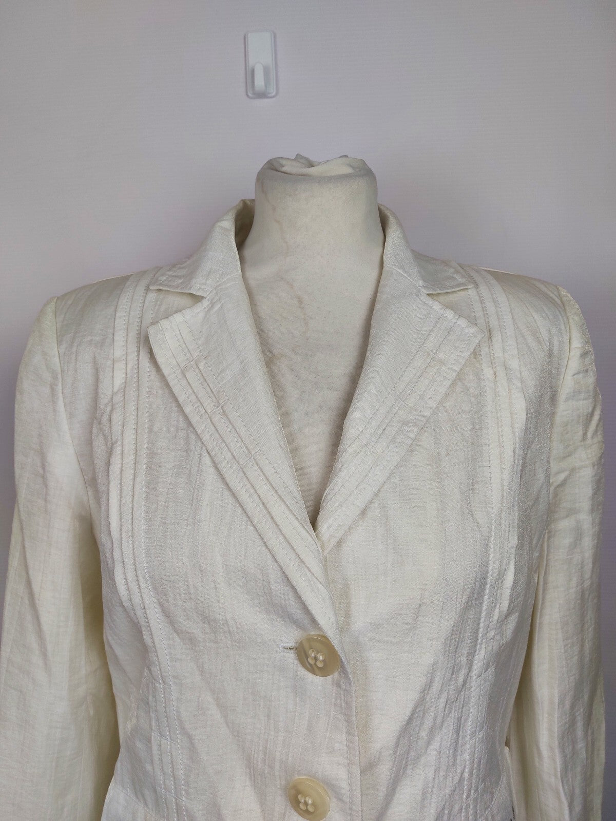 EK4980 Damen Blazer von Bexleys, glitzernd weiß, Gr. 381