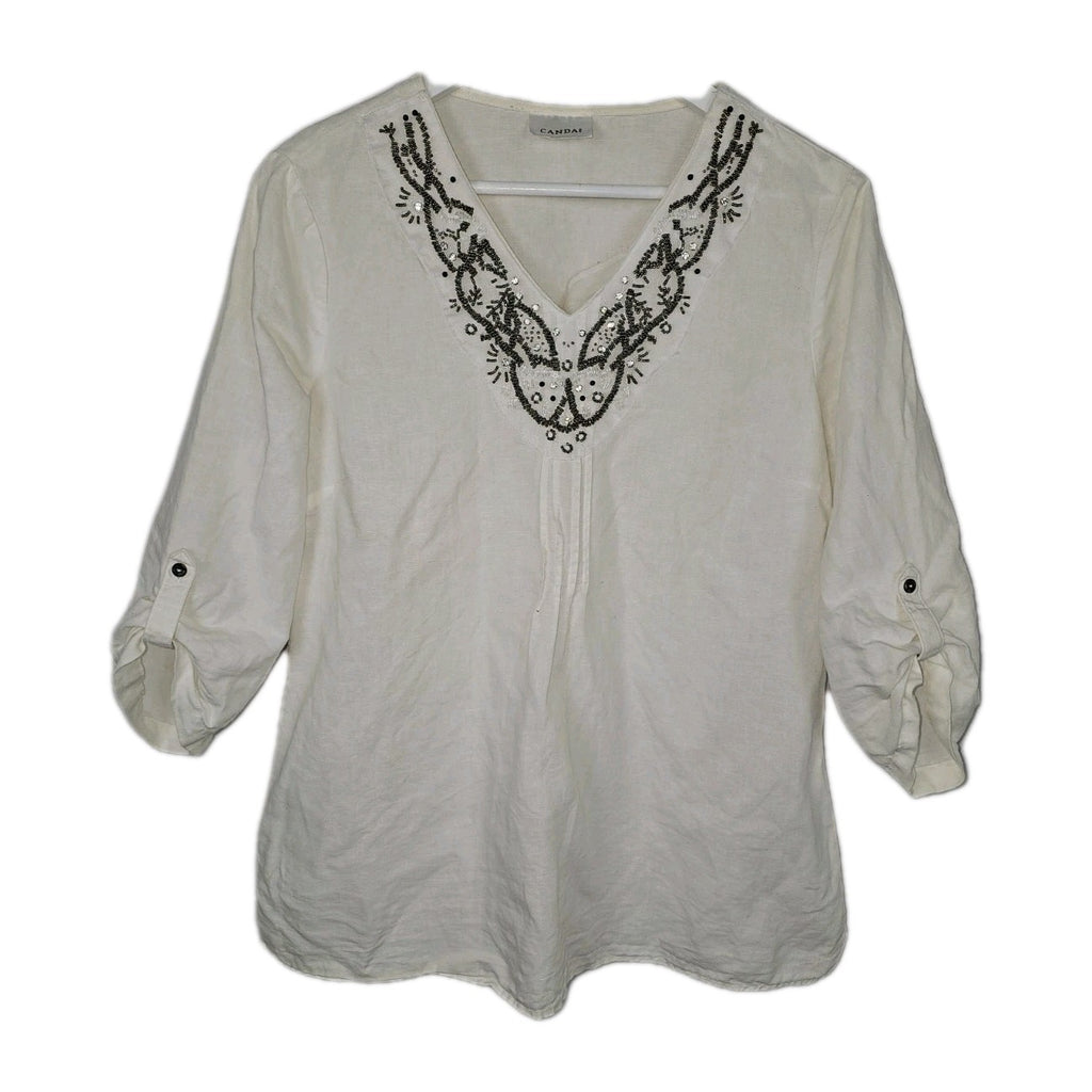 EK8156 Damen Bluse von Canda C&A, weiß, Gr.380