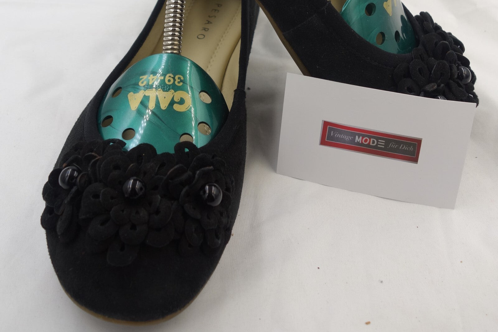 ES0369 Damen Ballerinas, schwarz von Pesaro, Gr. 381