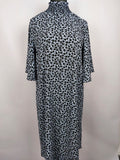 EK3914 Damen Kleid von H&M, blau/schwarz, Gr. 420