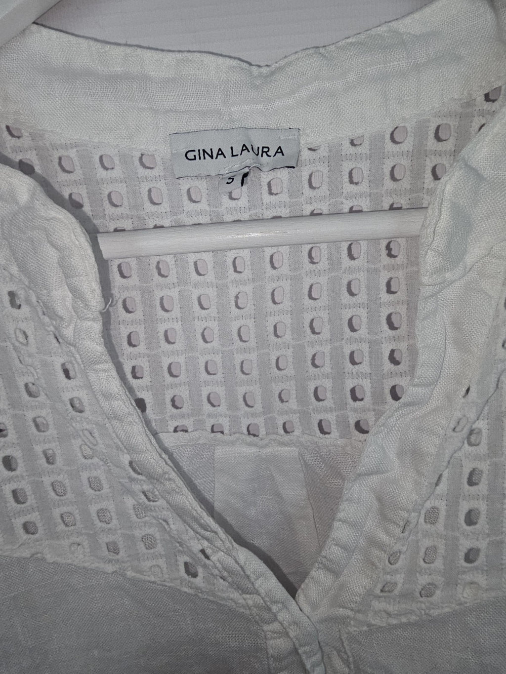 EK10004 Damen Bluse von Gina Laura, Weiß, Gr. S2