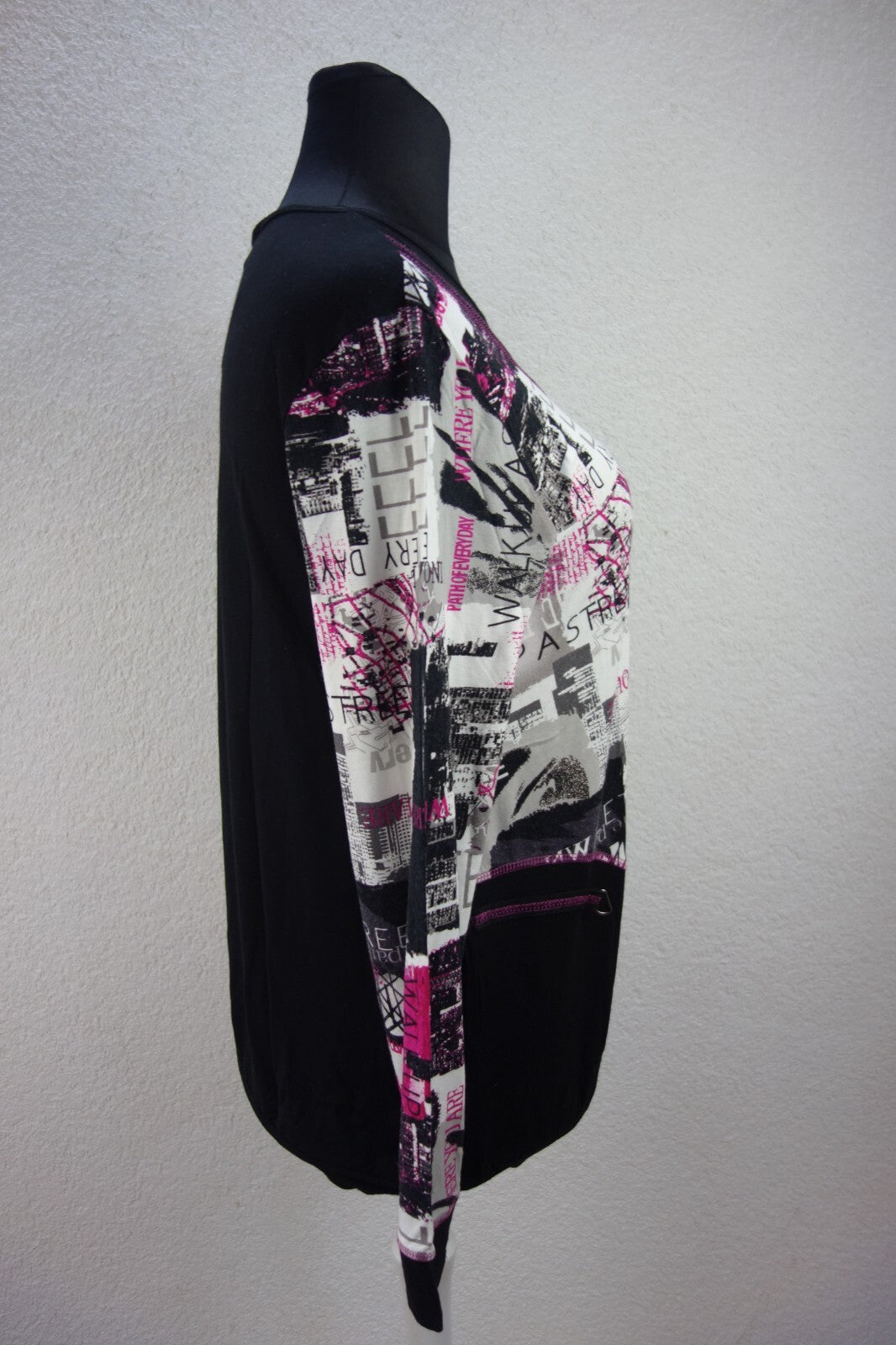 EK4097 Damen Shirt von B Woman by Brandtex, schwarz, weiß, pink, Gr. L2