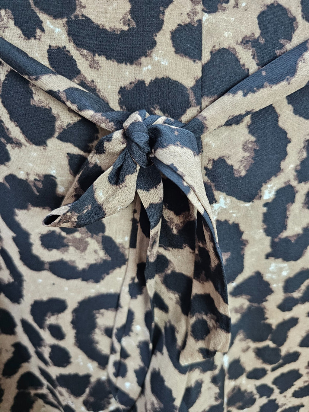 EK6063 Damen Hose von SheIn, braun-schwarz, Leo-Muster, Gr.S3