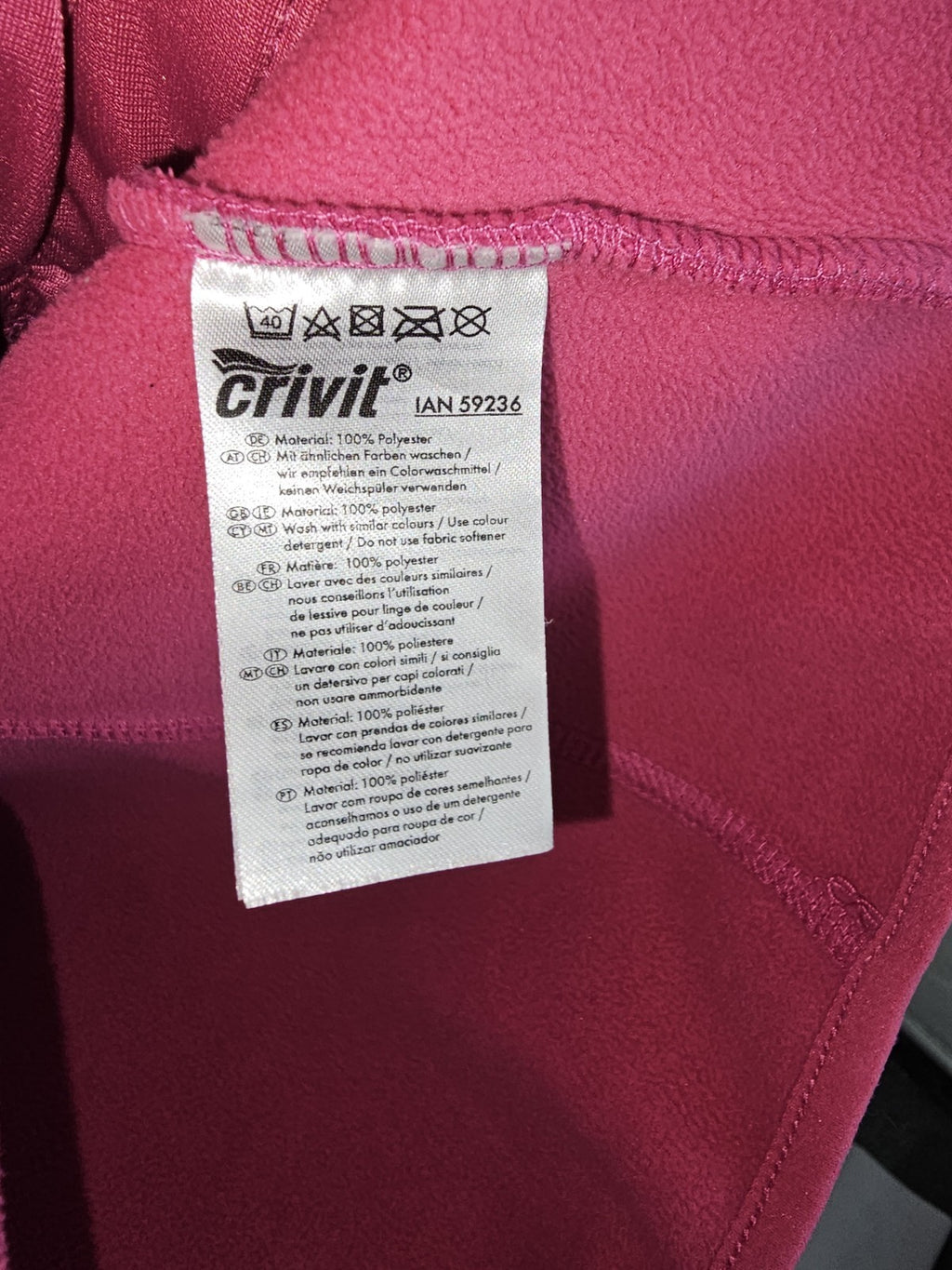 EK5484 Damen Outdoor Jacke von Crivit, Rosa, Ge. L3