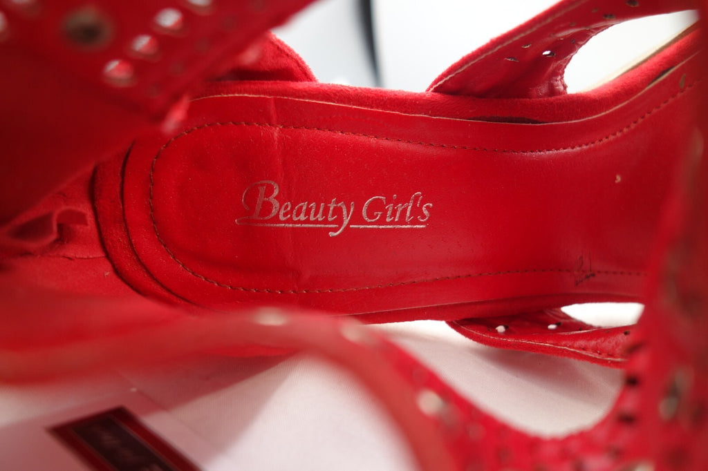 ES0069 Damen Sandalen von Beauty Girls, rot, Gr. 387