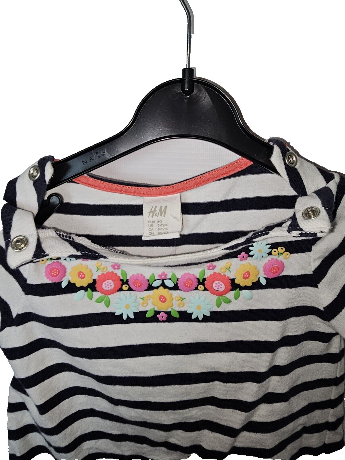 EK3114 mädchen Tshirtkleid von H&M, Weiß, Gr.801