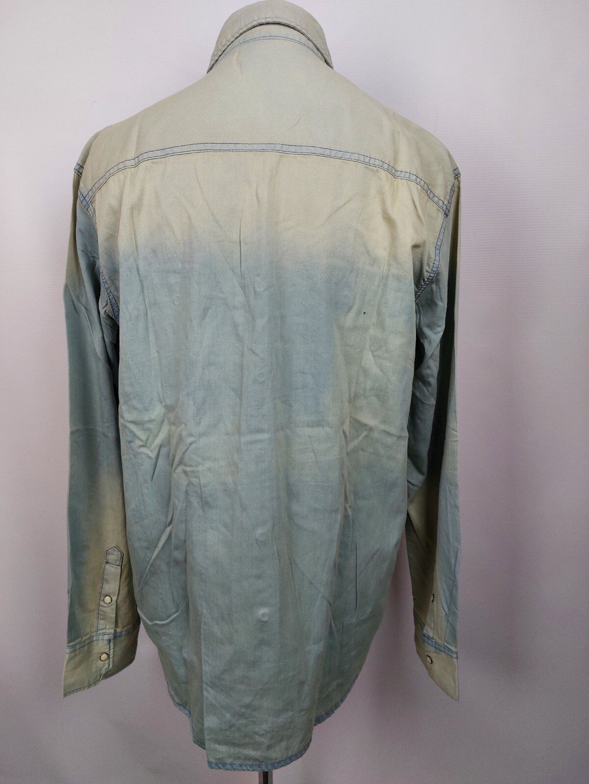 EK4920 Herren Jeanshemd von Urban Casual Style, blau/beige, used Look, Gr. XL/567