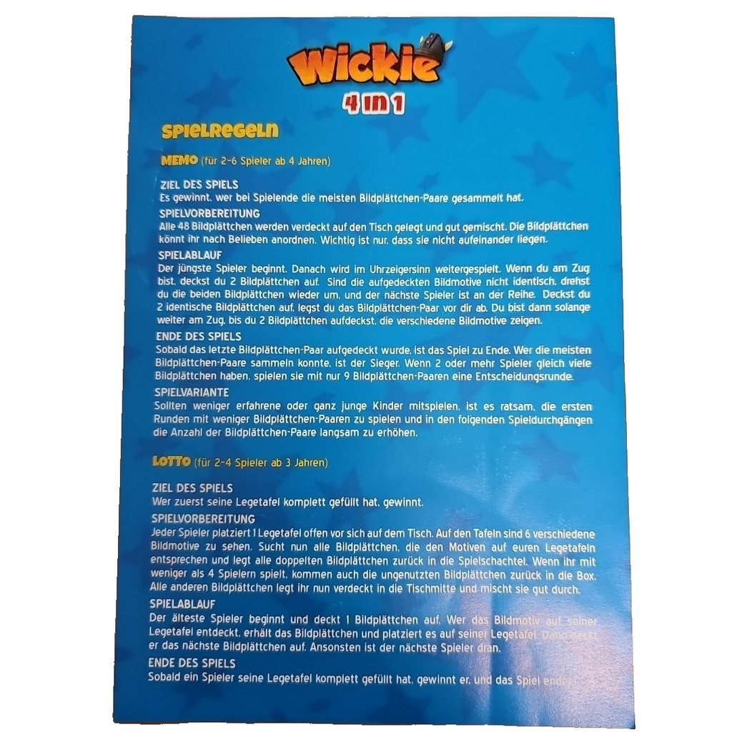 EB3113 Wickie, 4 in 1, Puzzle, Lotto, Domino, Memo, ab 3 J. Studio 1003