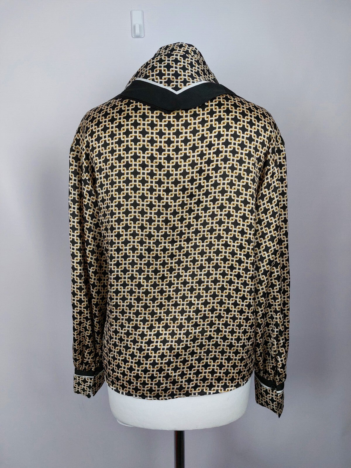 EK5106 Damen Bluse von H&M, schwarz/beige, Gr. 345