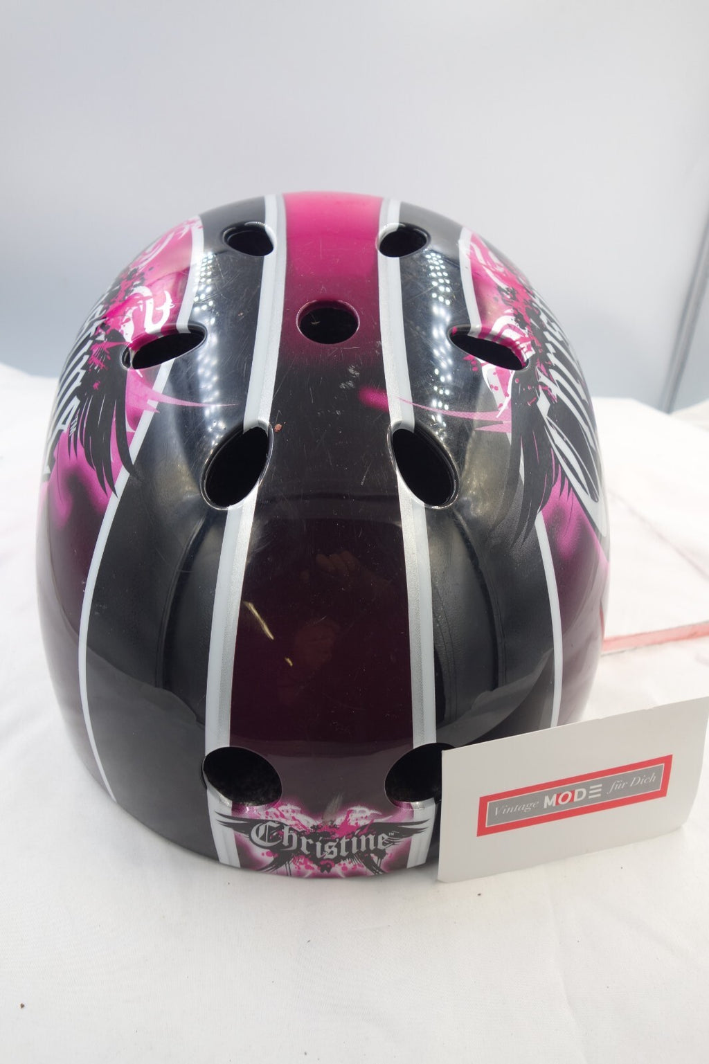 ES0415 Skatehelm für Mädchen, pink-schwarz0