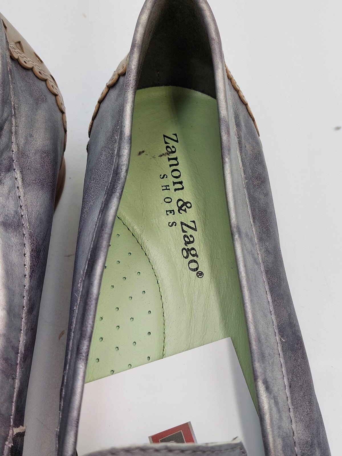 ES0390 Damen Ballerinas von Zanon&Zago, grau, Gr. 391