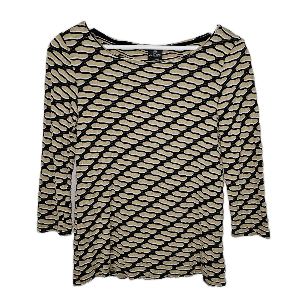 EK8661 Damen Langarmshirt von Madeleine, braun-schwarz, Gr. 360