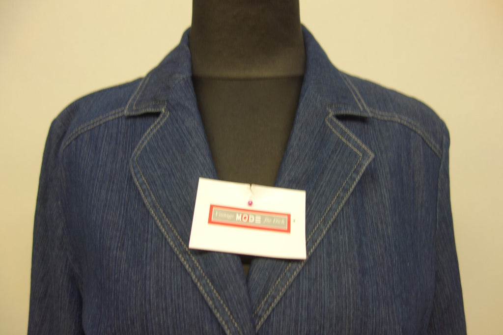 EK0107 Damen dünne Jeansjacke, Gr. 46 mit Schulterpolster1