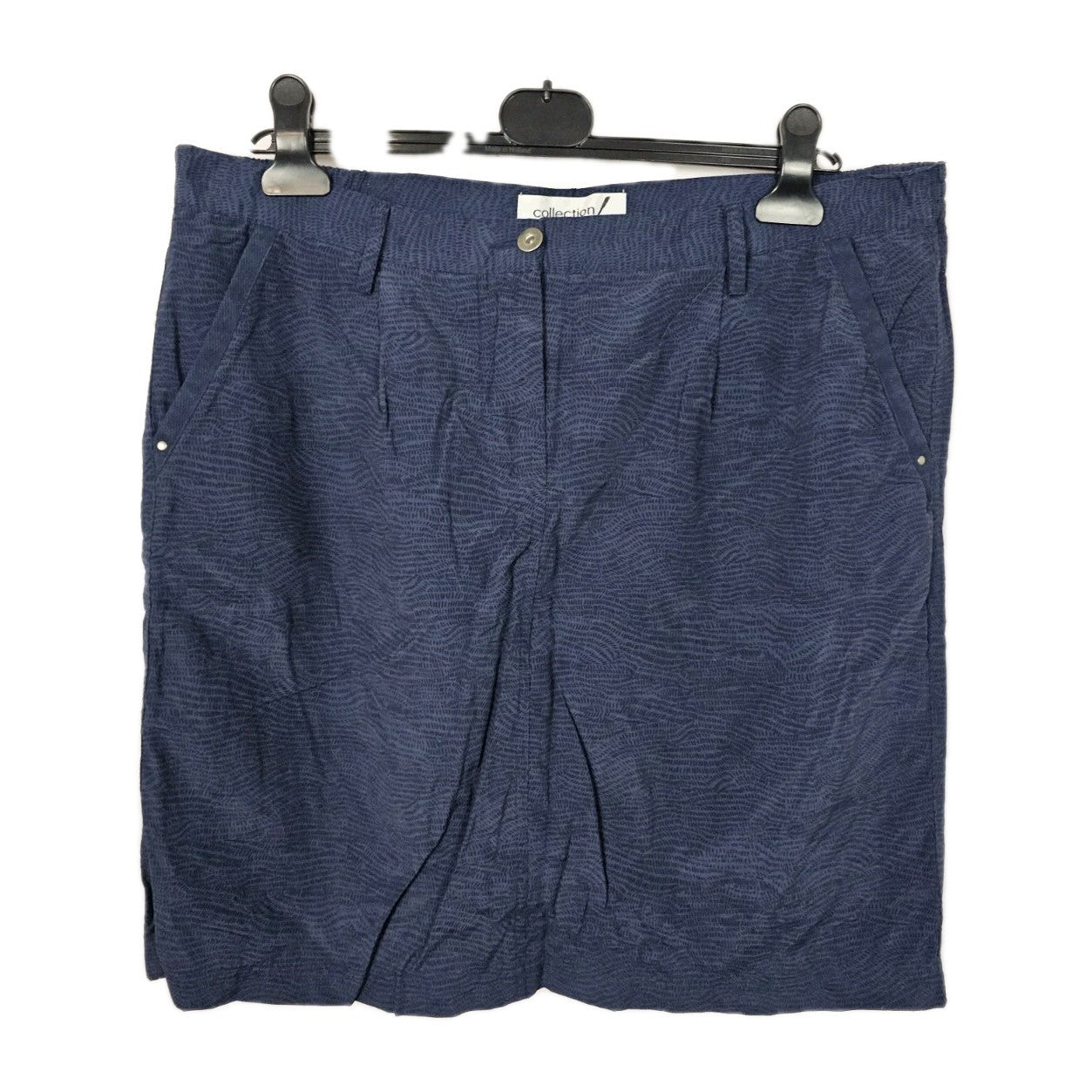EK3163 Damen Rock von CollectionL Mit Unterhose, Gr. 46, Blau0