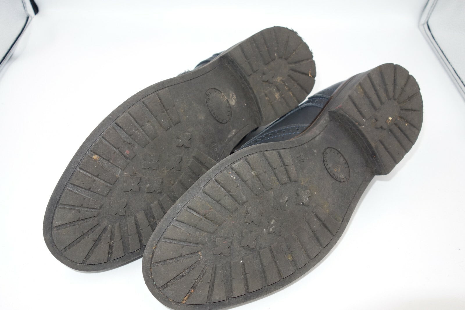 Herren Echt Lederschuh Horner Made in Italy blau Gr 41 es 3813