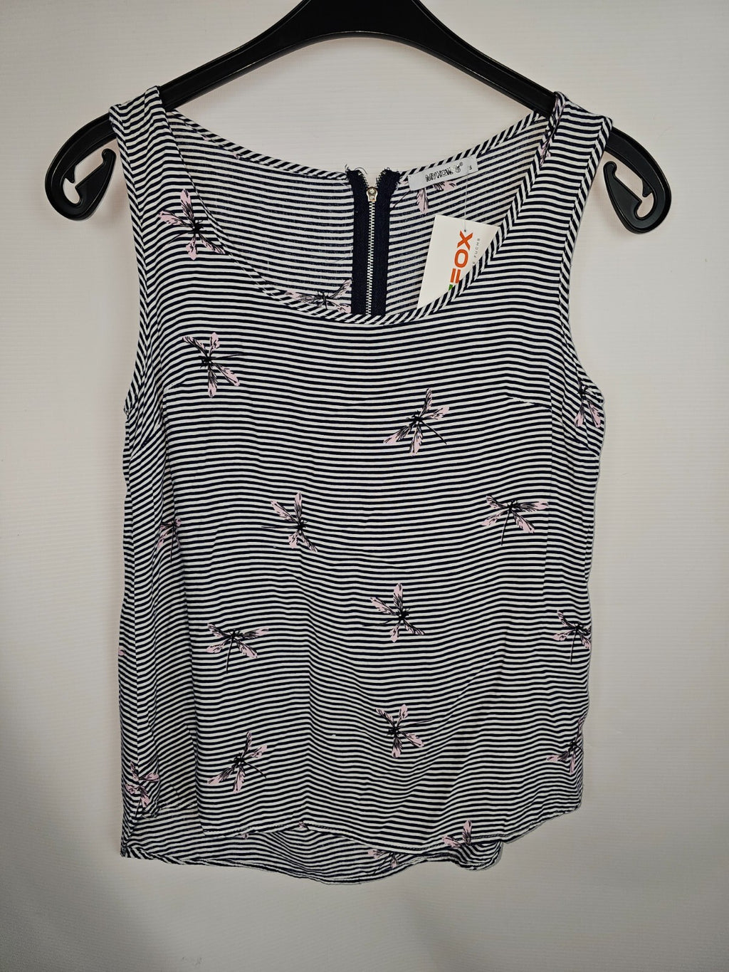 EK6160 Damen Bluse von MyHailys, blau-weiß-rosa, Gr.S0