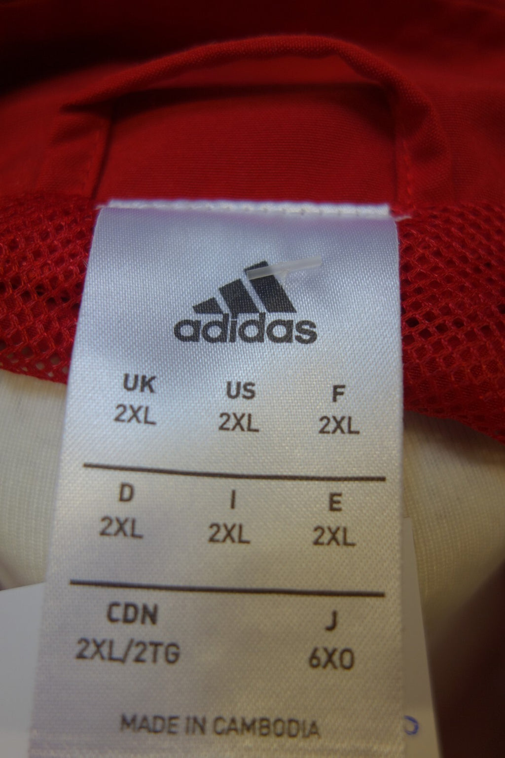 EK2188 Herren Trainingsjacke von Adidas, rot, Gr. 2XL5