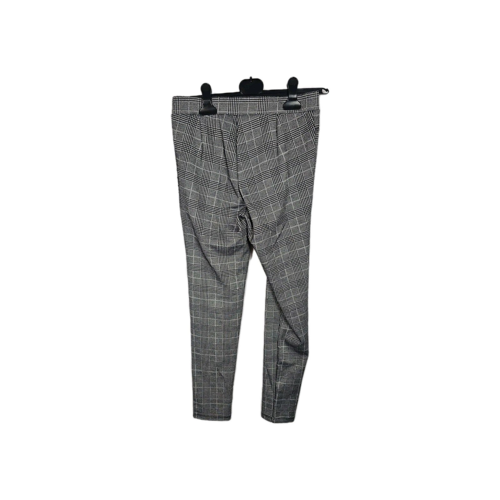 EK11131 Damen Hose Gr.S Grau Karriert Hosenbund 36cm1