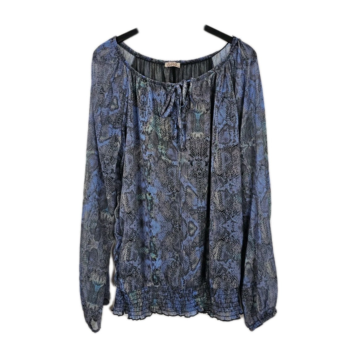 EK10615 Damen Bluse von Visa Outfit, Blau, Gr. 380