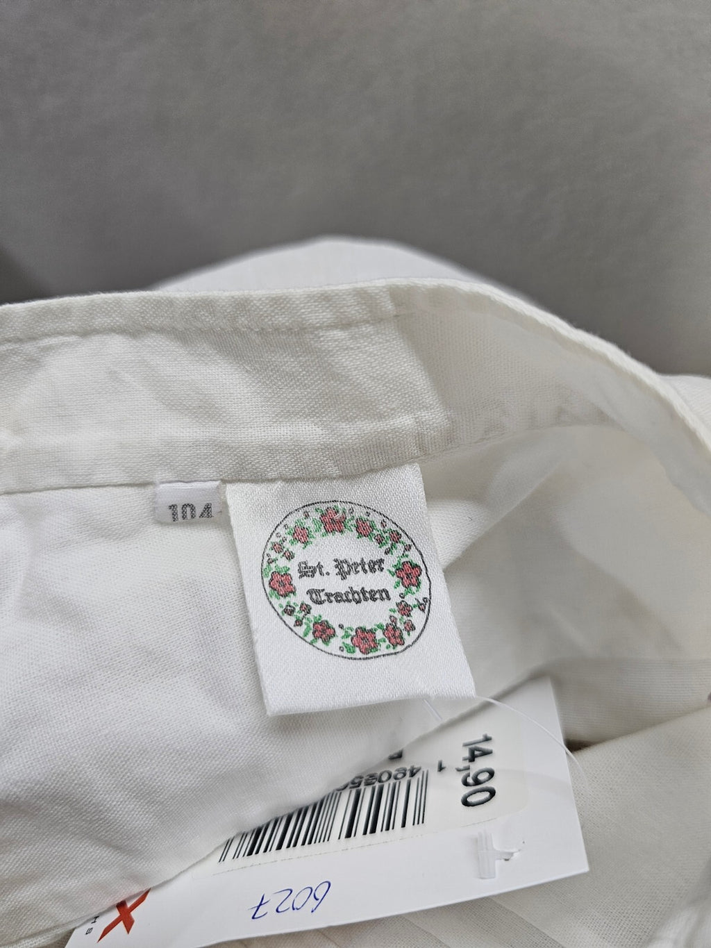EK6027 Mädchen Bluse von St.Peter Trachten, weiß, Gr.1047
