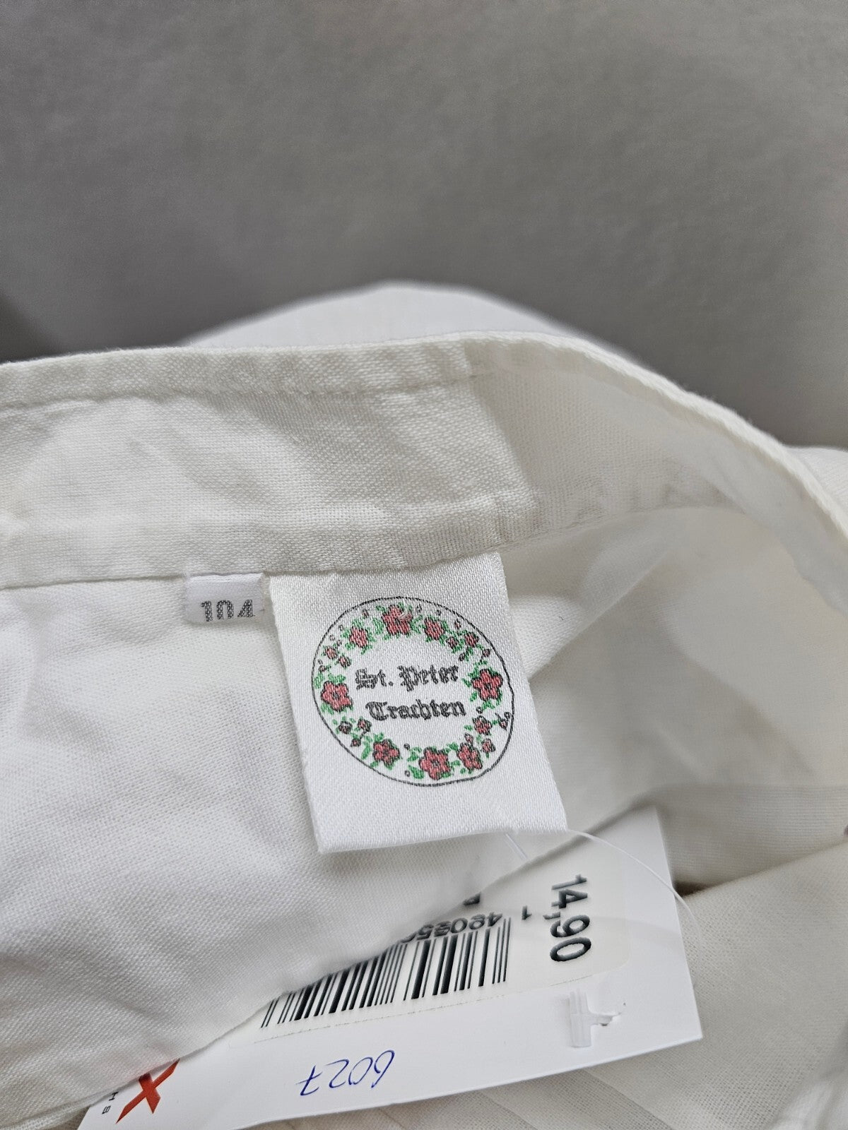 EK6027 Mädchen Bluse von St.Peter Trachten, weiß, Gr.1047