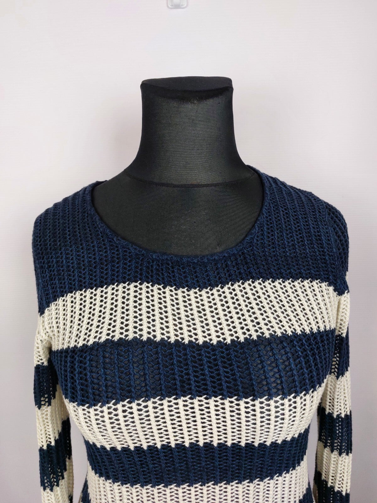 EK5178 Damen Pullover von Tom Tailor, blau/weiß, Gr. M1