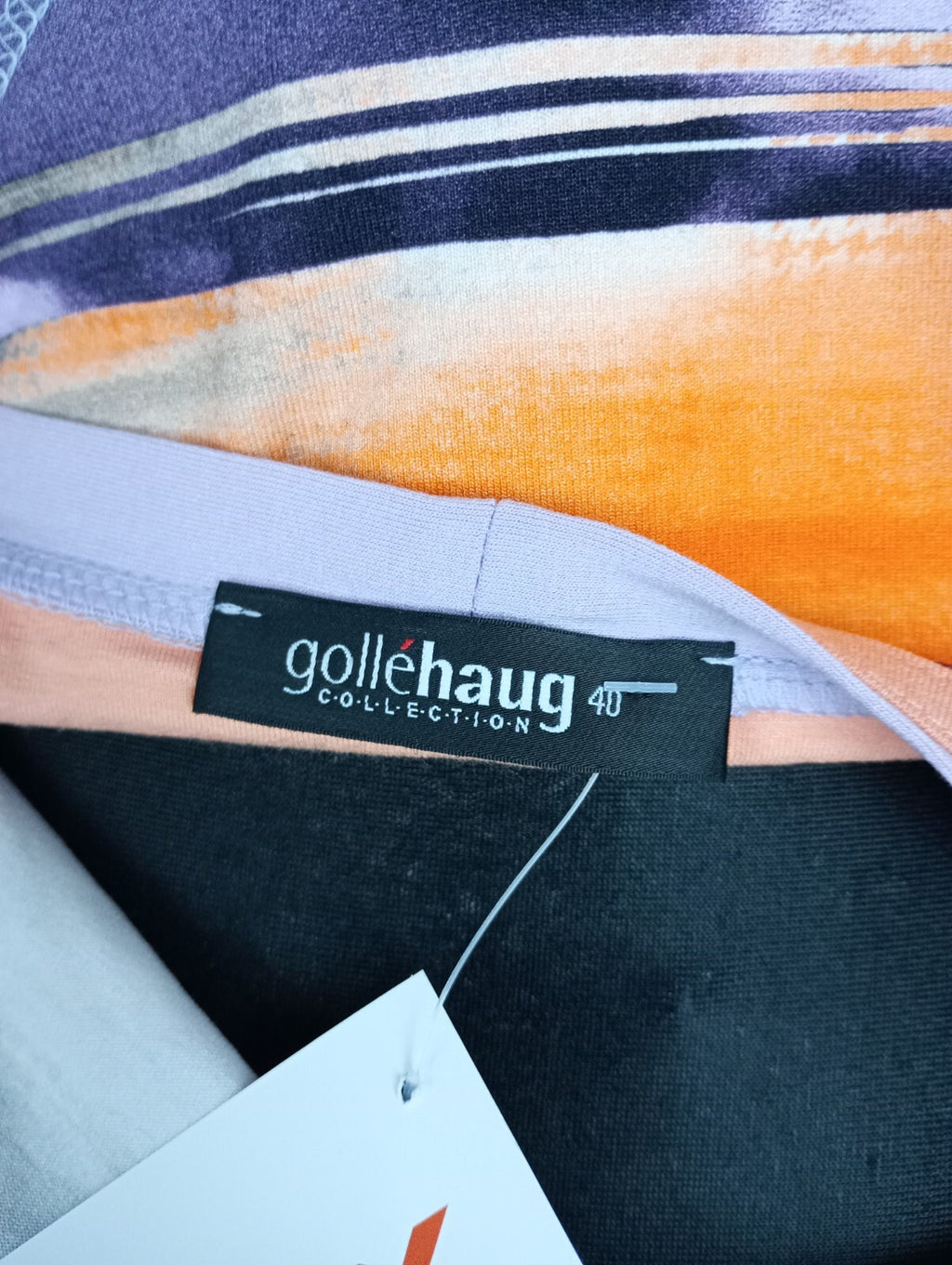 EK5272 Damen Strickjacke von Golle Haug, lila-orange, Gr.405