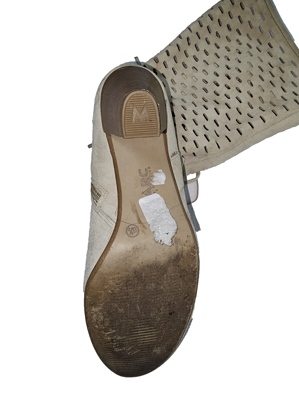 ES729 Damen Stiefel von Marc art of walking Beige, Gr. 6½ Ca. 404