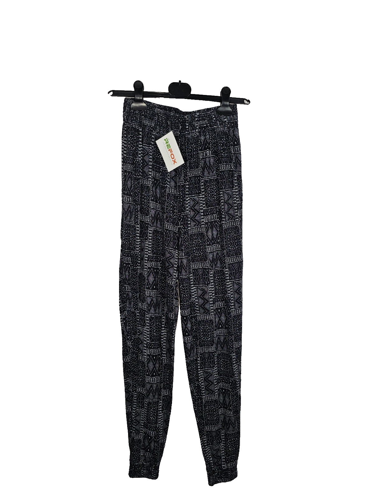 EK8253 Damen Stoff Hose von H&M,  Schwarz/Weiß,  Gr. S0