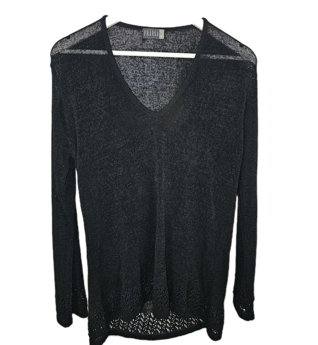 EK8111 Damen Pullover von Fransa, schwarz, Gr.L0